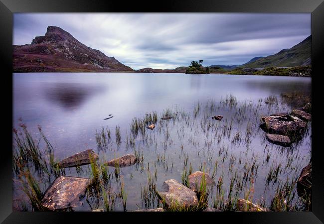 Cregennan Lakes north Wales Framed Print by Tony Bates