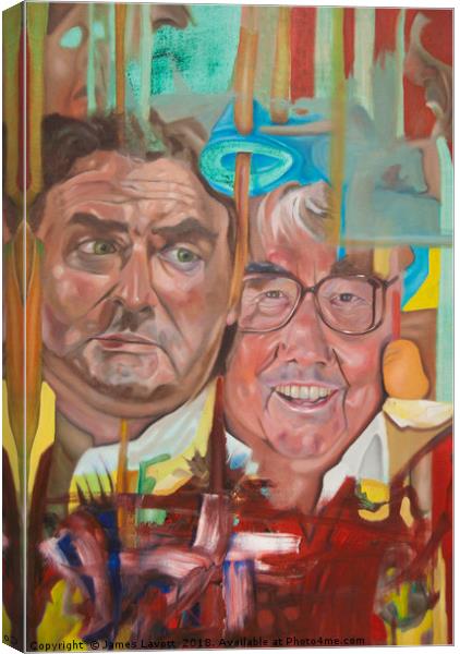 The Two Ronnies Canvas Print by James Lavott