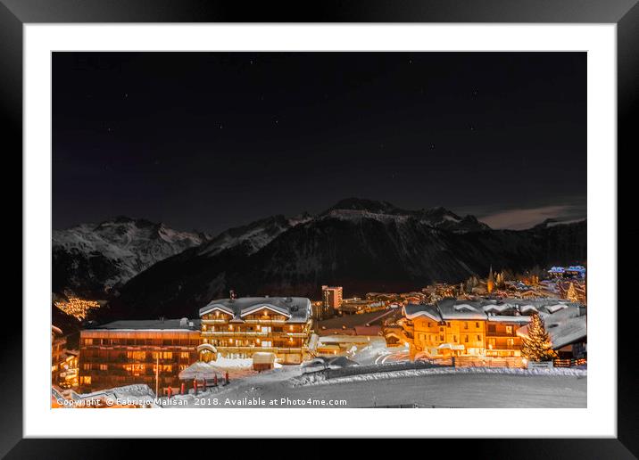 Courchevel Mountain Ski Resort France Framed Mounted Print by Fabrizio Malisan
