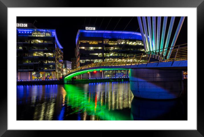 Media City at Salford Quays near Manchester Framed Mounted Print by Tony Keogh