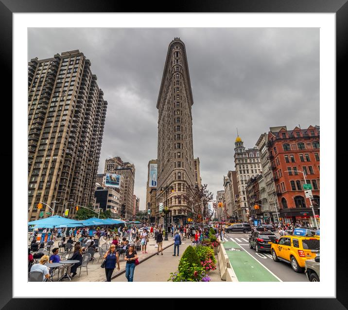 Flatiron Building in New York Framed Mounted Print by Tony Keogh