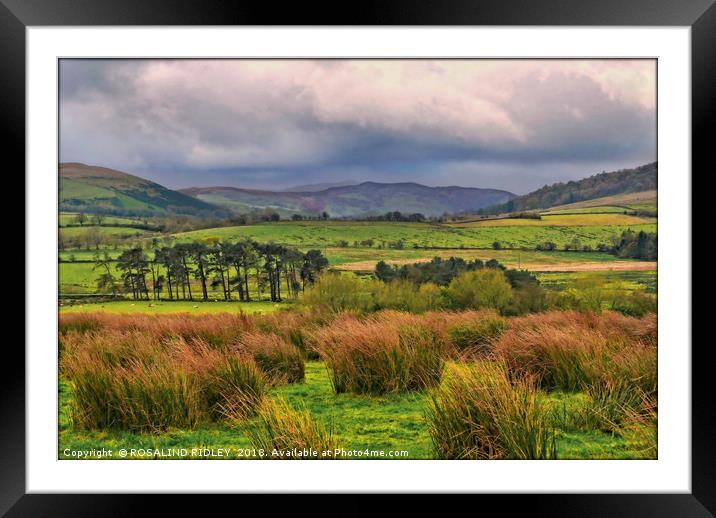 "Storms and high winds across Blencathra fells" Framed Mounted Print by ROS RIDLEY
