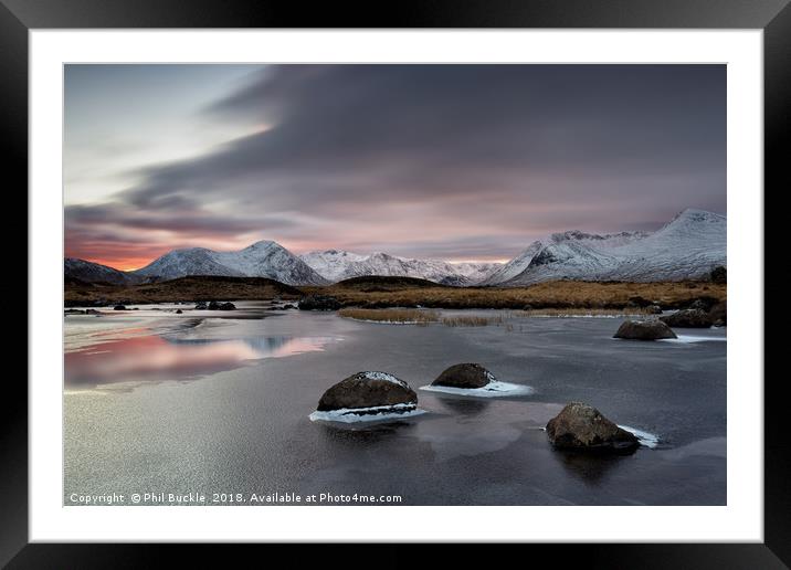 Lochan na Stainge Sunset Framed Mounted Print by Phil Buckle