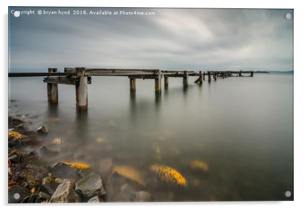 Pier at Aberdour Landscape Acrylic by bryan hynd