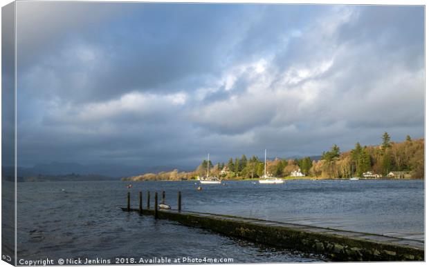 Lake Windermere from Miller Ground Lake District Canvas Print by Nick Jenkins