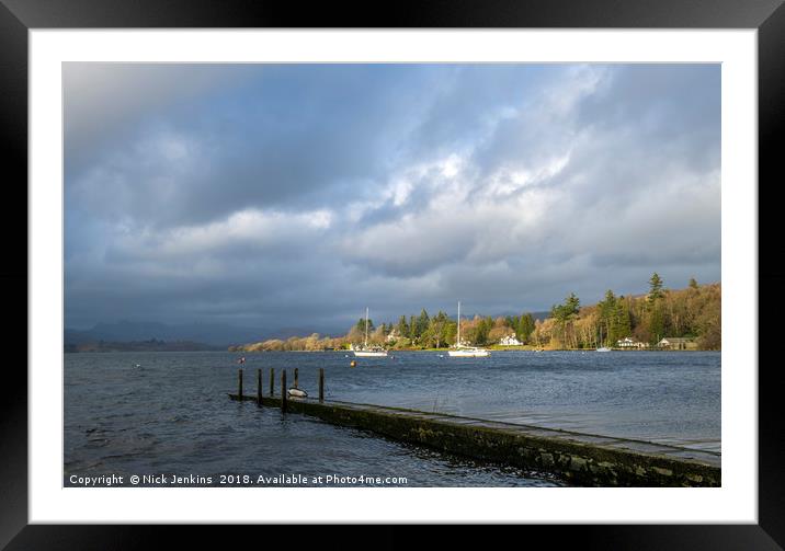 Lake Windermere from Miller Ground Lake District Framed Mounted Print by Nick Jenkins