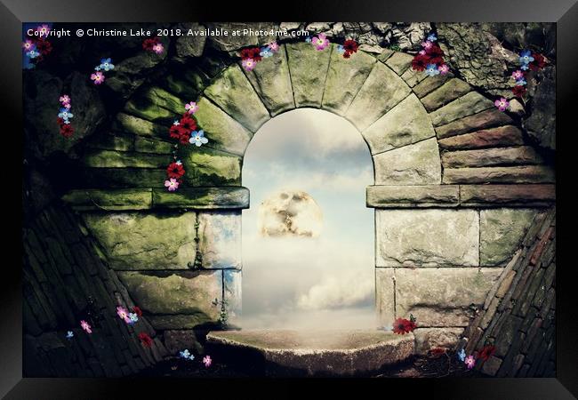 Through The Archway Framed Print by Christine Lake
