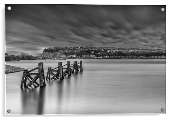 Dramatic Sky Over Cardiff Bay Acrylic by Steve Purnell
