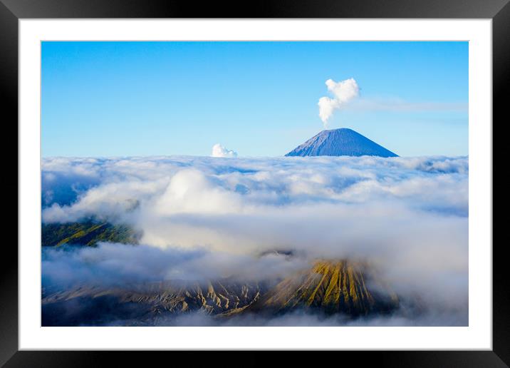 The Bromo Volcano at sunrise Framed Mounted Print by Genevieve HUI BON HOA