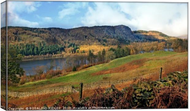 "Beautiful morning overlooking Thirlmere" Canvas Print by ROS RIDLEY