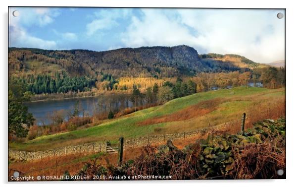 "Beautiful morning overlooking Thirlmere" Acrylic by ROS RIDLEY