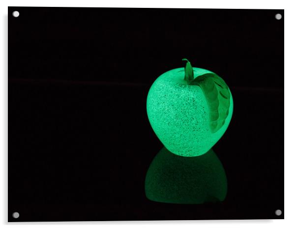 Green apple Acrylic by Genevieve HUI BON HOA