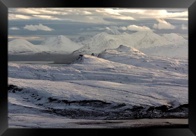 Trotternish and Cuillin Mountains Isle of Skye Framed Print by Derek Beattie