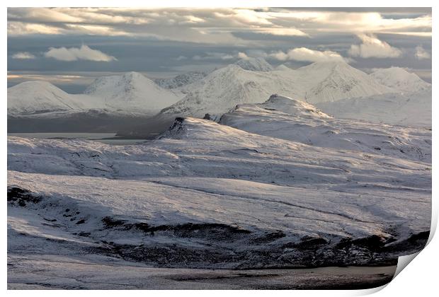 Trotternish and Cuillin Mountains Isle of Skye Print by Derek Beattie
