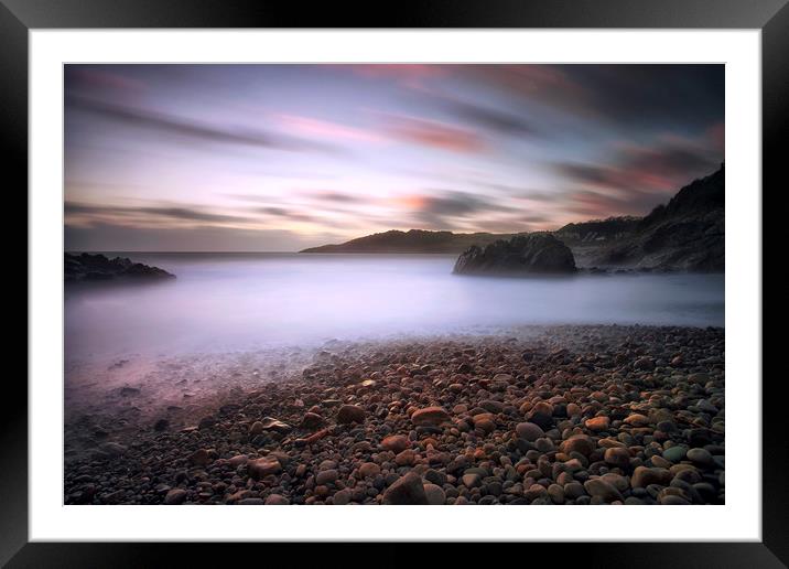 Rotherslade Bay Framed Mounted Print by Leighton Collins