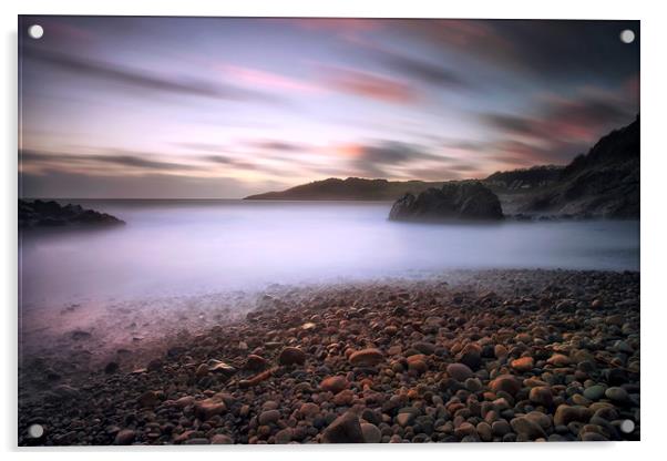 Rotherslade Bay Acrylic by Leighton Collins