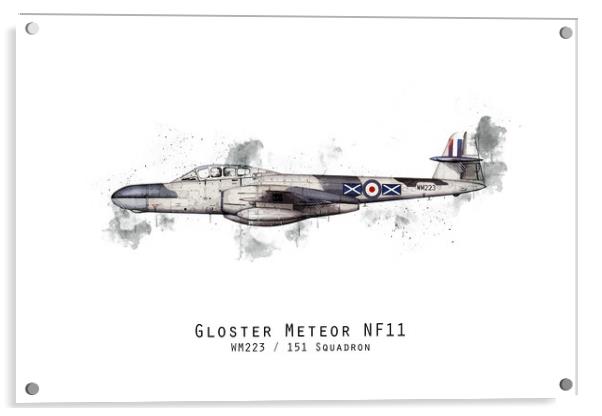 Meteor Sketch - WM223 Acrylic by J Biggadike