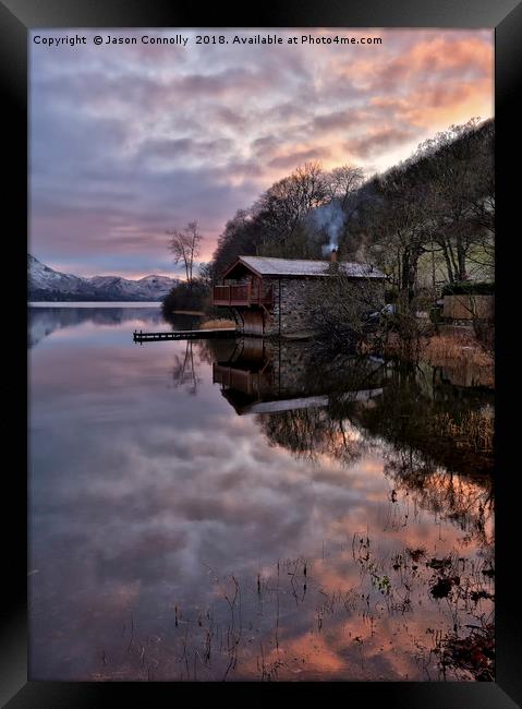 Sunset At The Boathouse Framed Print by Jason Connolly