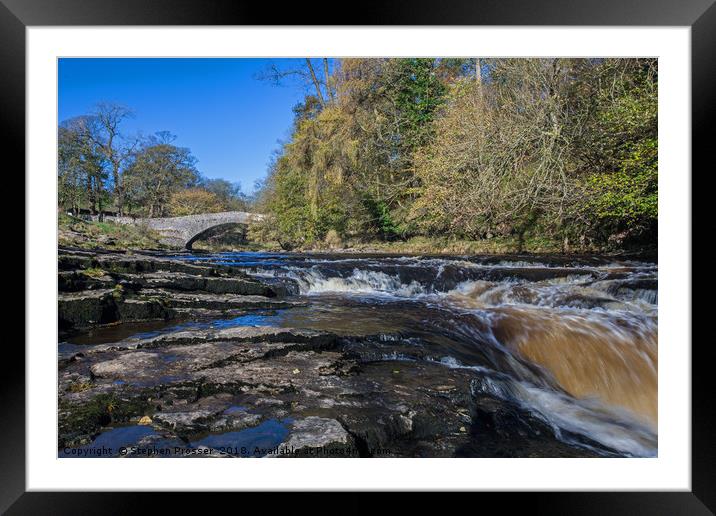 Where salmon may safely leap! Framed Mounted Print by Stephen Prosser