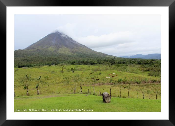 Arenal Volcano National Park, Costa Rica Framed Mounted Print by Carmen Green