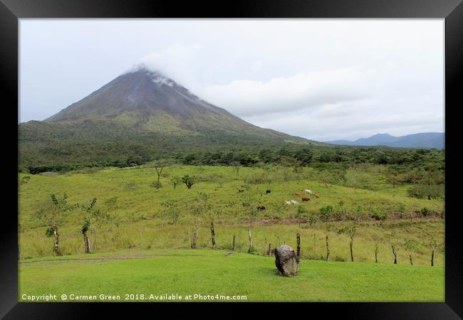 Arenal Volcano National Park, Costa Rica Framed Print by Carmen Green