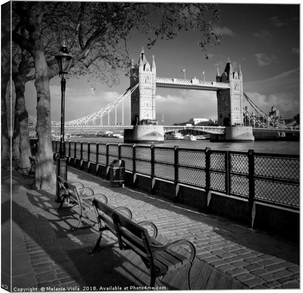 LONDON Thames Riverside & Tower Bridge Canvas Print by Melanie Viola