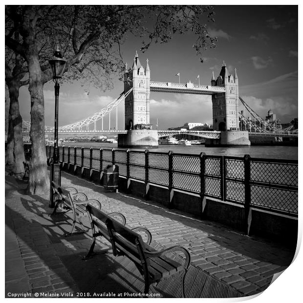 LONDON Thames Riverside & Tower Bridge Print by Melanie Viola