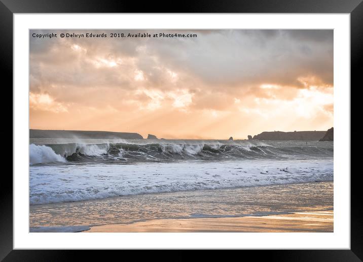 Morning Tide Framed Mounted Print by Delwyn Edwards