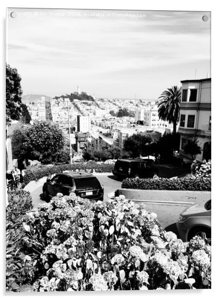 Lombard Street San Francisco  Acrylic by Jon Hyslop