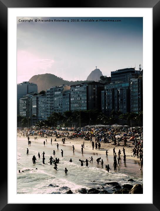 Copacabana, Rio de Janeiro, Brazil Framed Mounted Print by Alexandre Rotenberg
