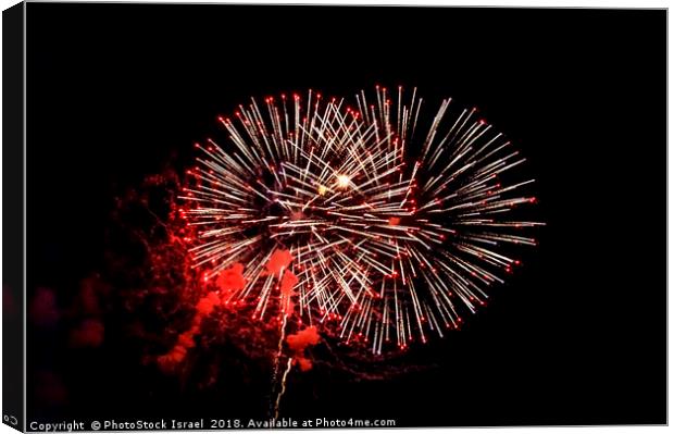 Fireworks display Canvas Print by PhotoStock Israel