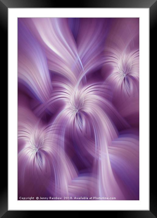 Violet Purple Abstract. Concept Relaxing Mind Framed Mounted Print by Jenny Rainbow