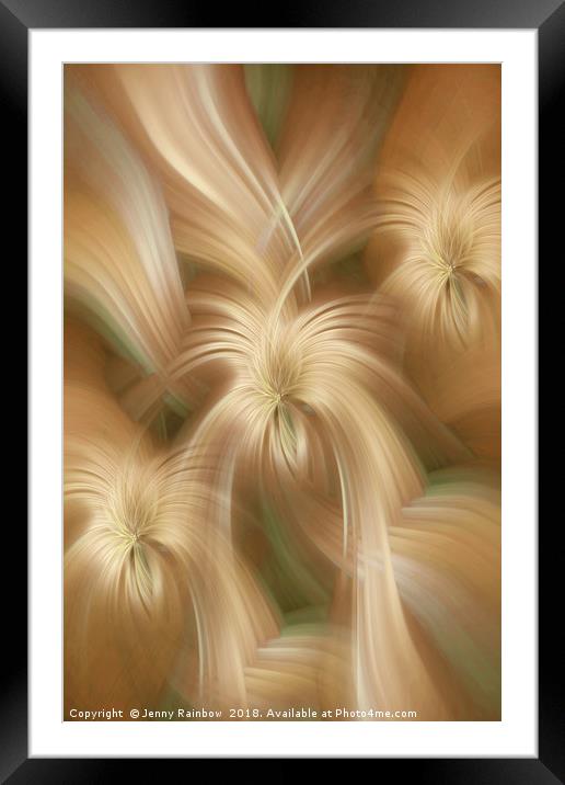 Golden creamy abstract. Concept Golden Flows. Spiritual Money Framed Mounted Print by Jenny Rainbow