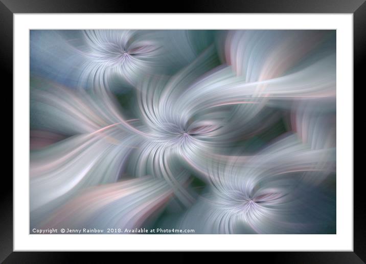 Silver pink multicolored abstract. Concept Silver sounds Framed Mounted Print by Jenny Rainbow
