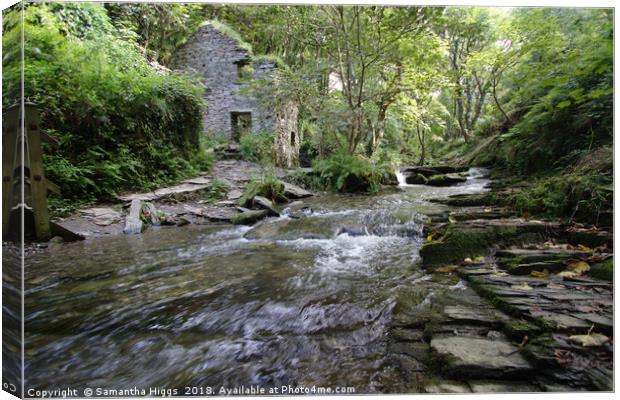Trethevy Mill Ruins, Rocky Valley, Tintagel,  Canvas Print by Samantha Higgs