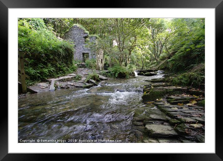 Trethevy Mill Ruins, Rocky Valley, Tintagel,  Framed Mounted Print by Samantha Higgs