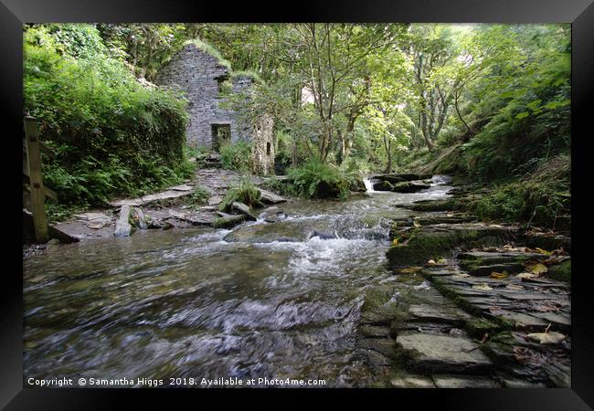 Trethevy Mill Ruins, Rocky Valley, Tintagel,  Framed Print by Samantha Higgs