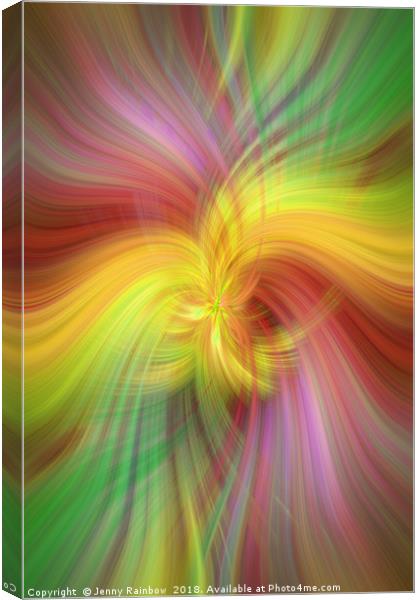 Rainbow colored abstract. Concept Alliance of sun and earth Canvas Print by Jenny Rainbow