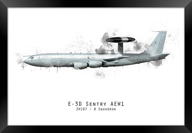 E3D Sentry Sketch - ZH107 Framed Print by J Biggadike