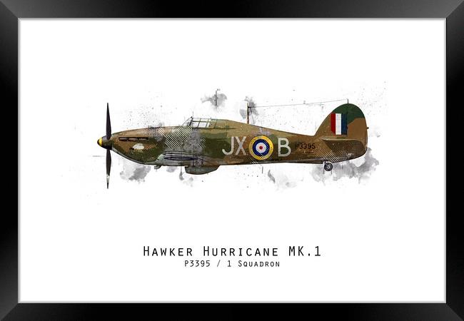 Hurricane Sketch - P3395 Framed Print by J Biggadike