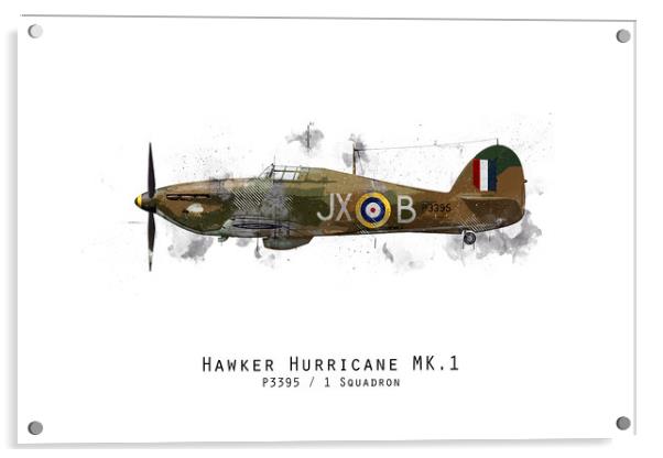 Hurricane Sketch - P3395 Acrylic by J Biggadike