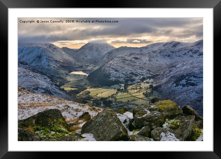 Patterdale Valley Framed Mounted Print by Jason Connolly