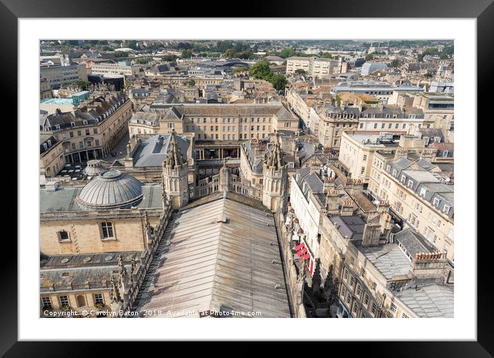 Bath from The Abbey Roof Framed Mounted Print by Carolyn Eaton