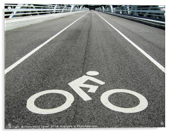 Bicycle lane Acrylic by PhotoStock Israel