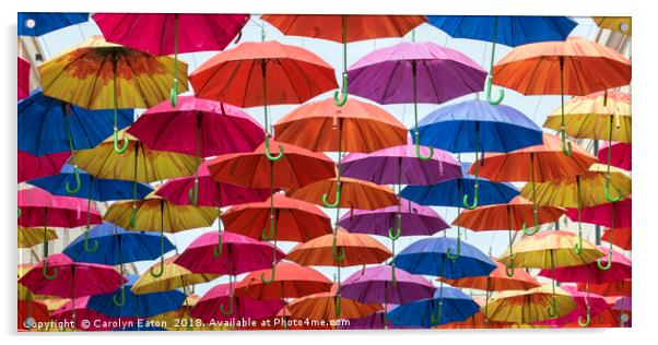 Umbrellas! Acrylic by Carolyn Eaton