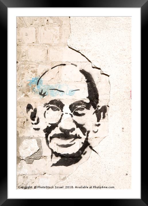 Mahatma Gandhi  Framed Mounted Print by PhotoStock Israel