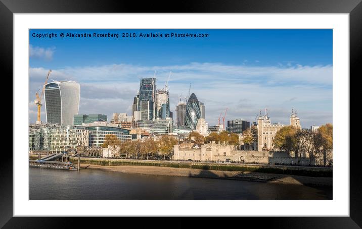Tower of London and City of London  Framed Mounted Print by Alexandre Rotenberg