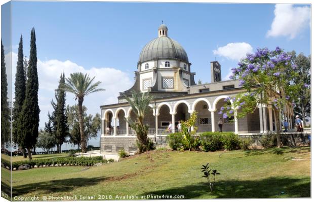 Israel, Galilee, Church of the Beatitudes  Canvas Print by PhotoStock Israel