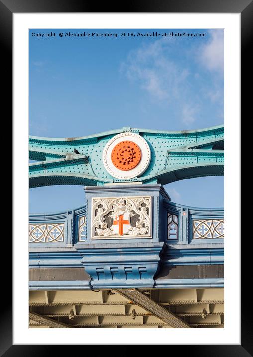 Detail of facade of London Bridge, UK Framed Mounted Print by Alexandre Rotenberg