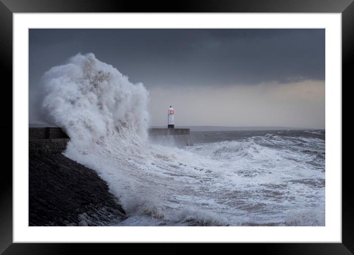 Monster waves Framed Mounted Print by Ramas King